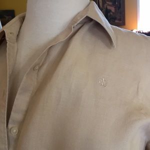 Ralph Lauren 100% linen long sleeve (roll) shirt.